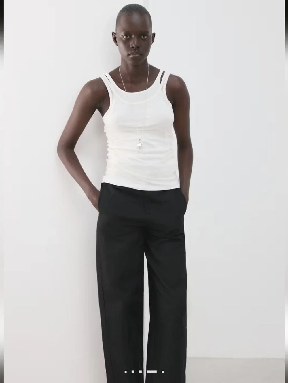 Mango Barrel Cotton Trousers- 6